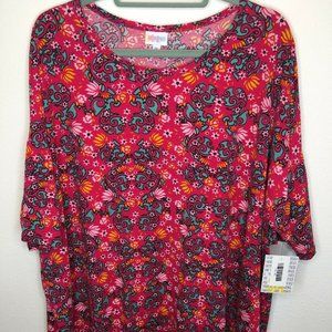 lularoe 3xl irma floral Pink Green Yellow NWT